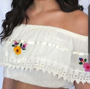 Two White crops top